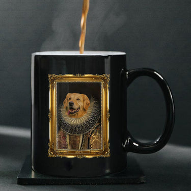 Personalized Dog Gift Idea - Royal Dog's Portrait 31 For Dog Lovers - Black Mug